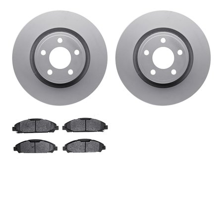 DYNAMIC FRICTION CO 4302-54143, Geospec Rotors with 3000 Series Ceramic Brake Pads, Silver 4302-54143